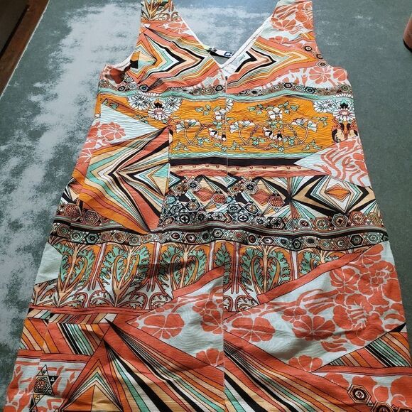 MSGM orange,white&green retro shift dress - Picture 2 of 4